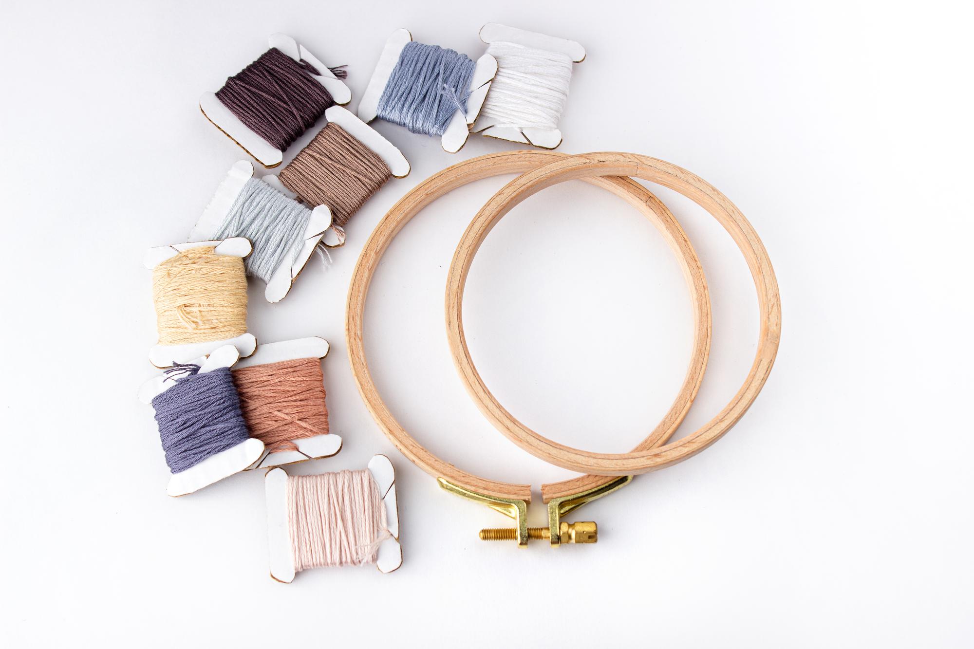 atelier light-filled corner with hoops
